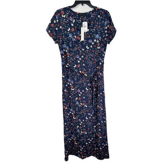 Sanctuary Maxi Dress Women’s Large Navy Blue Floral Butterfly Print A Line NEW - Picture 2 of 12